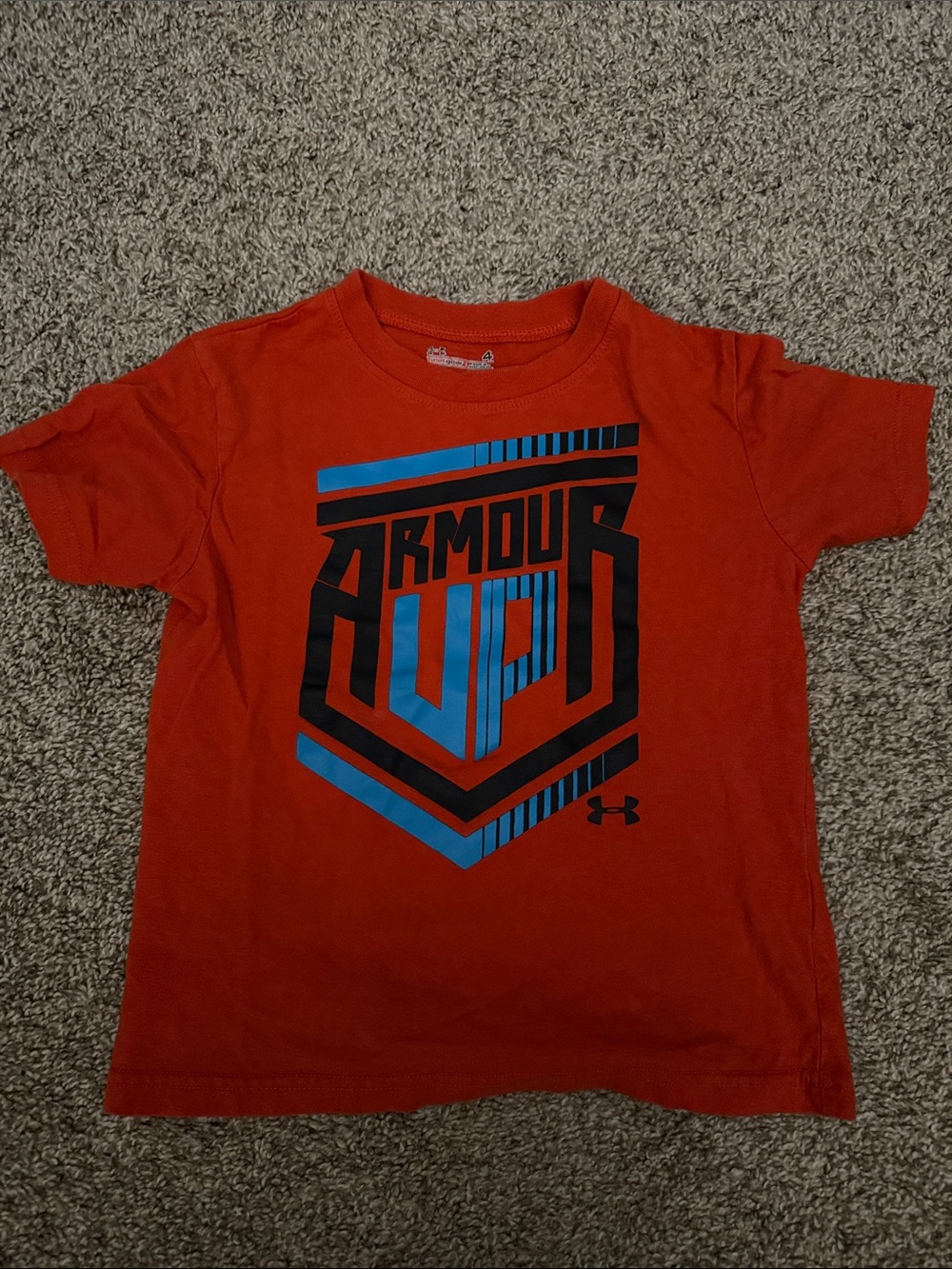 5/$25 Under Armour Kids' Red Graphic Logo T-Shirt